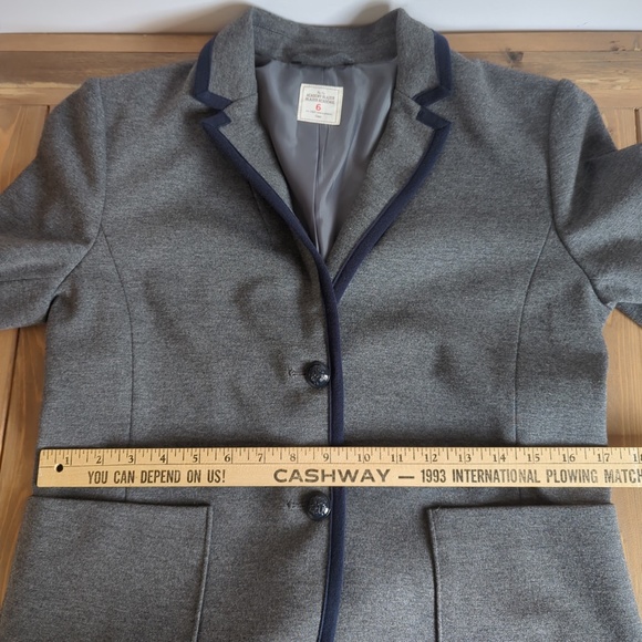 GAP Academy Heather Grey Blazer Contrast Cuff Lining - Picture 9 of 15